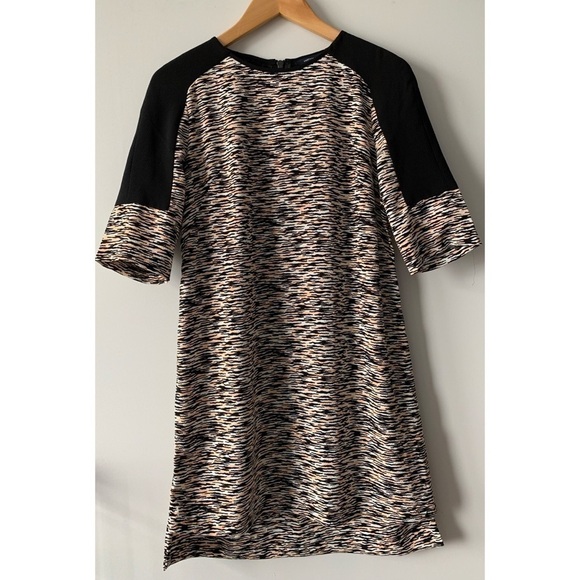 French Connection Multi Coloured 3/4 Sleeve Size 4 Shift Dress - Picture 13 of 17